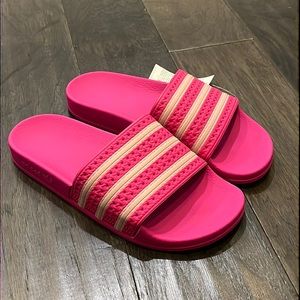 Adidas Adilette womens 6 slides real magenta pink summer shower shoes EE7930